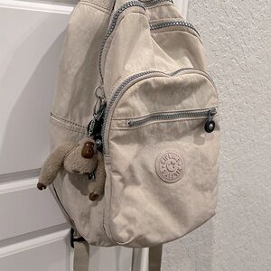 Small Kipling Backpack Beige